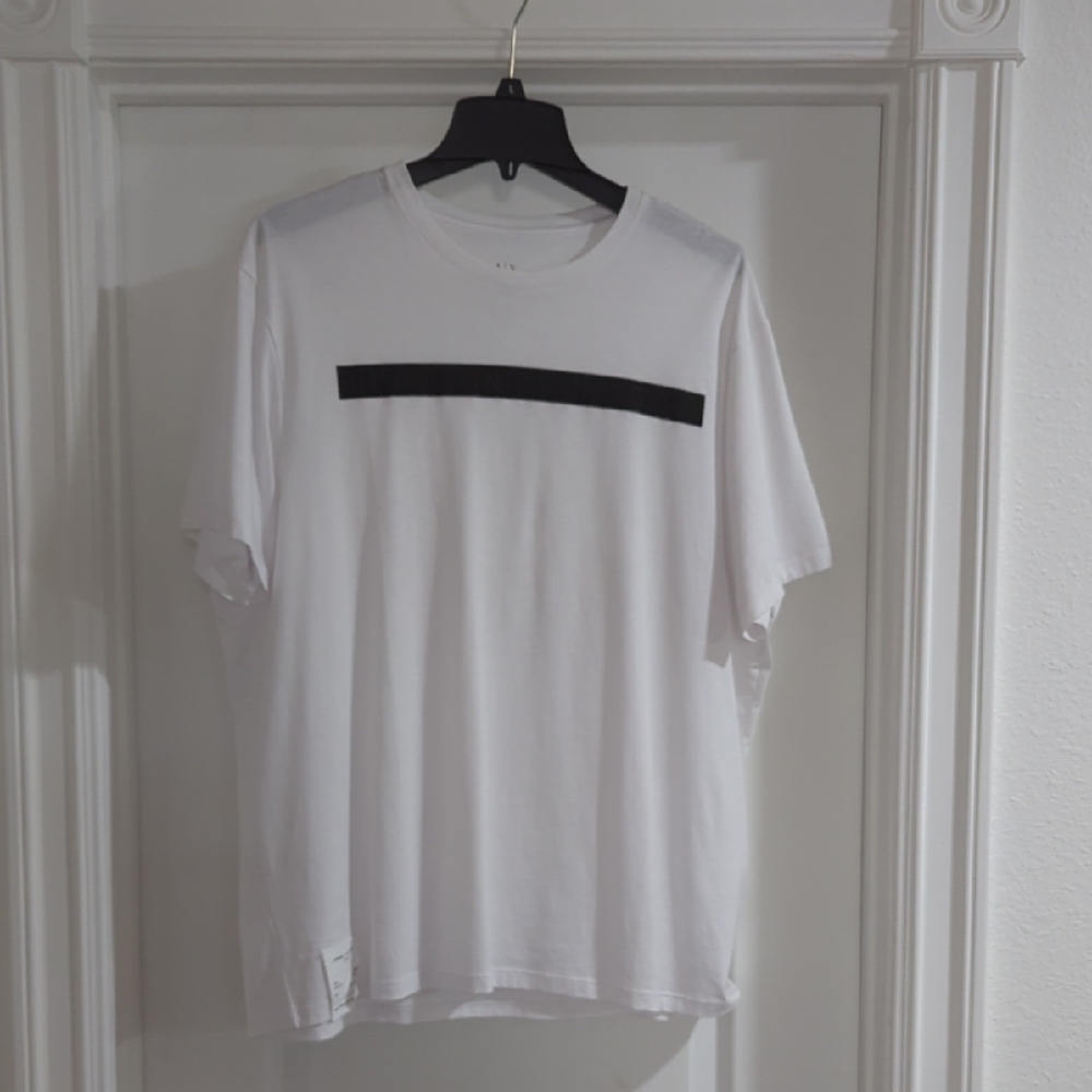 Armani Exchange Black and White Short Sleeve